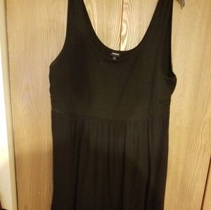 Black Tank style dress with sheer overskirt